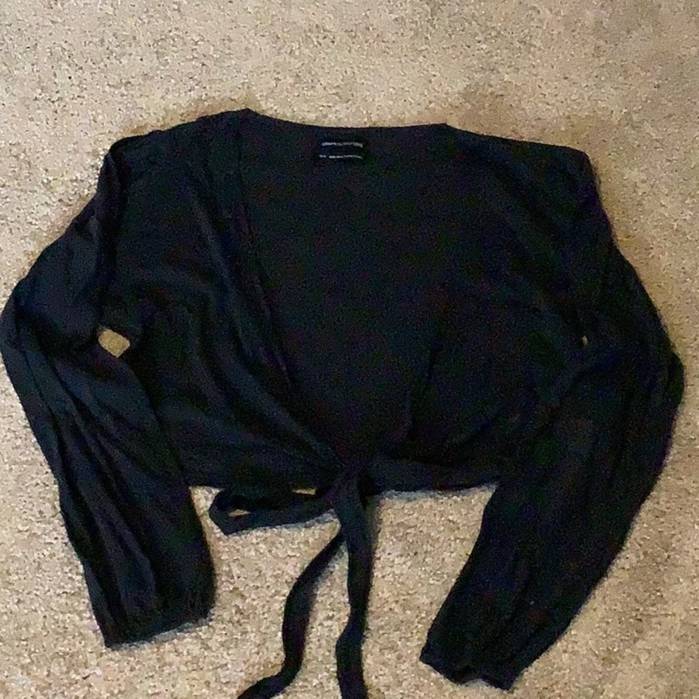 Urban Outfitters Black V-Neck Top
